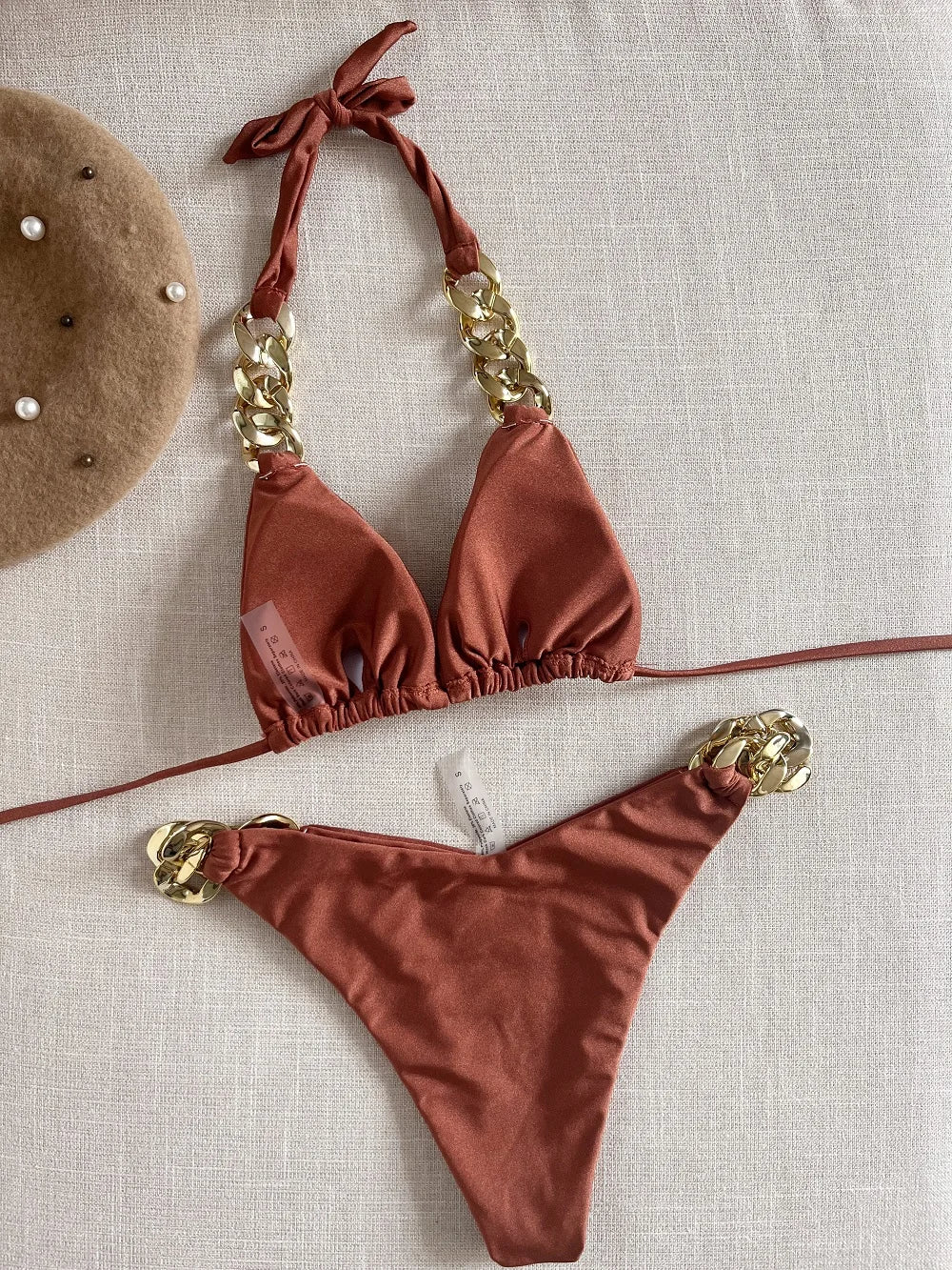 RUOTONGSEPT nouveau Bikini Sexy 2023 Triangle maillot de bain pour femmes brésilien Bikini ensemble 2 pièces licou maillots de bain Push Up maillot de bain