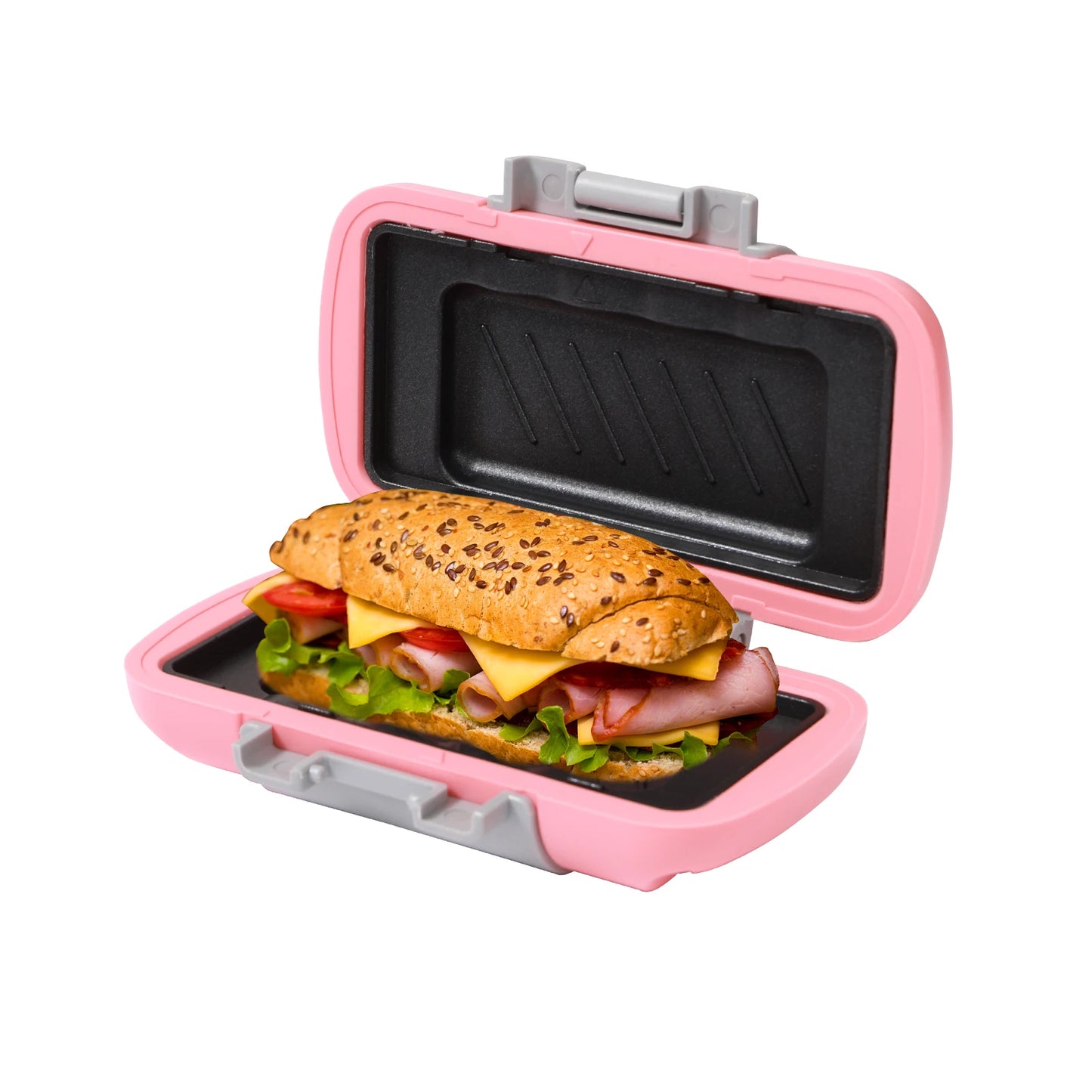 Machine à petit-déjeuner à sandwich micro-ondes, design compact, peut fabriquer des sandwichs, des toasts du petit déjeuner, des hot-dogs - comprenant des livres de recettes