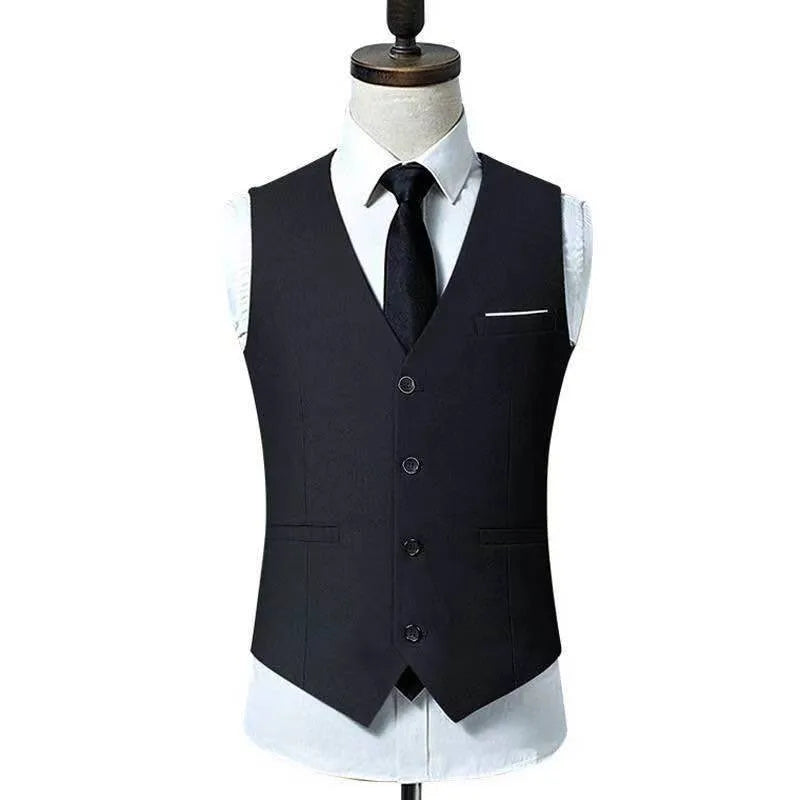 Gilet coupe cintrée pour Homme, noir, gris, bleu marine, Plus, décontracté, sans manches, Business, M-6XL