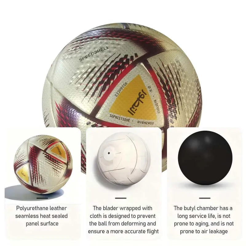 Ballon de Football Taille 5 PU — Sans Couture Match Extérieur Entraînement