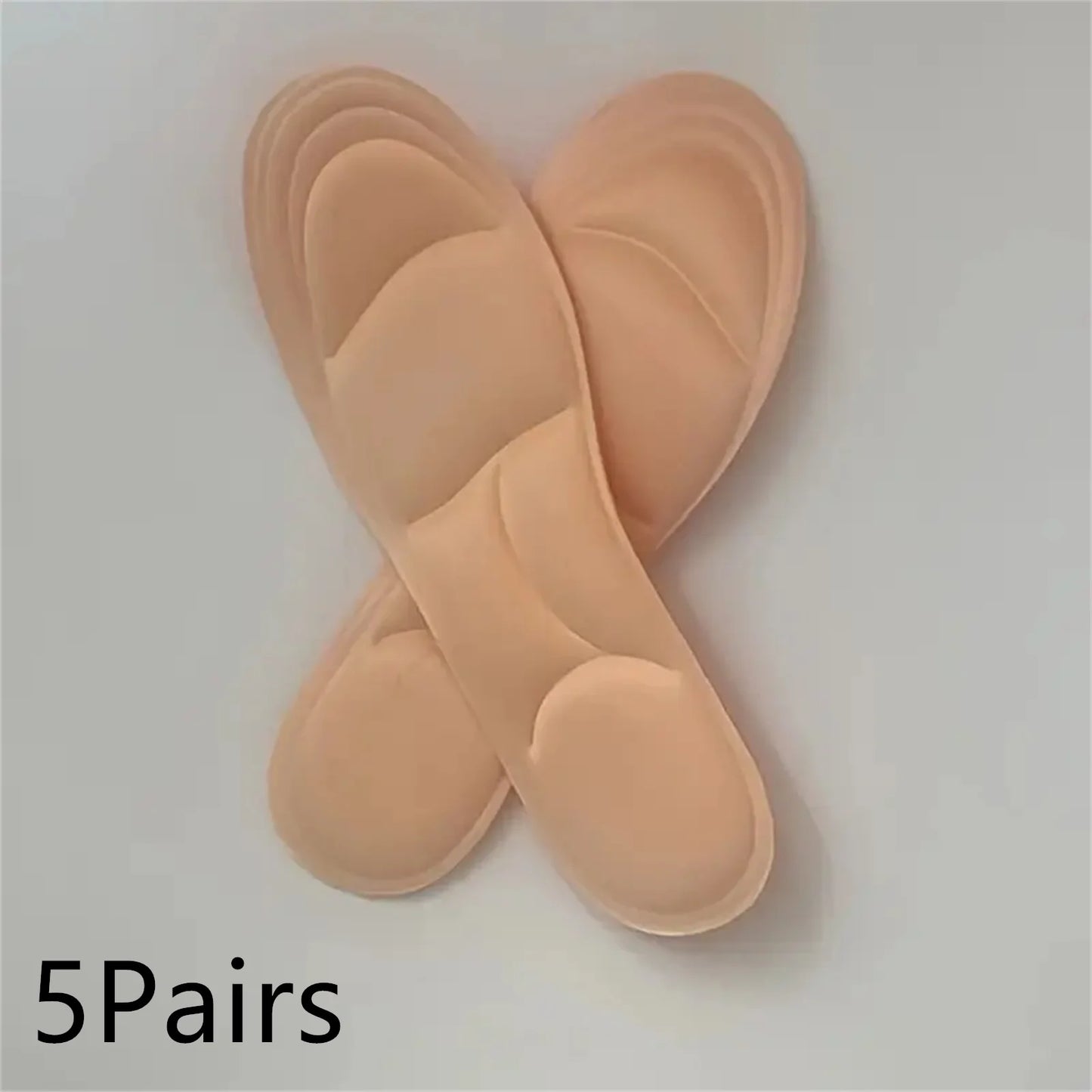 Plantillas deportivas 5D de espuma viscoelástica para masaje, almohadilla transpirable para zapatos de hombres y mujeres, soporte de arco ortopédico, cuidado ortopédico