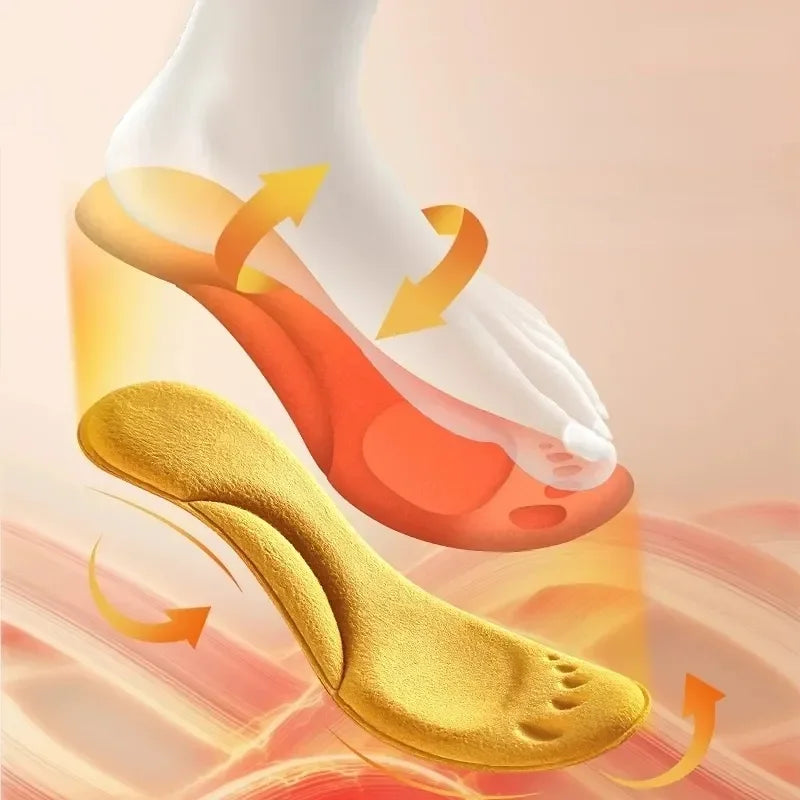 Semelles Latex 4D Respirantes — Massage, Absorption Chocs Course & Basket