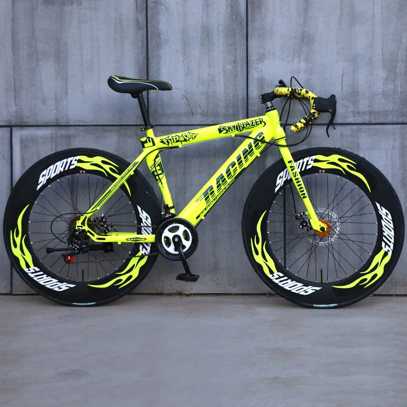 China factory new bike 700*23C 25C steel tire road bike disc brake with 24 speeds