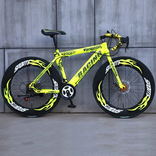 Vélo de Route 700x23-25C Acier — Frein À Disque 24 Vitesses