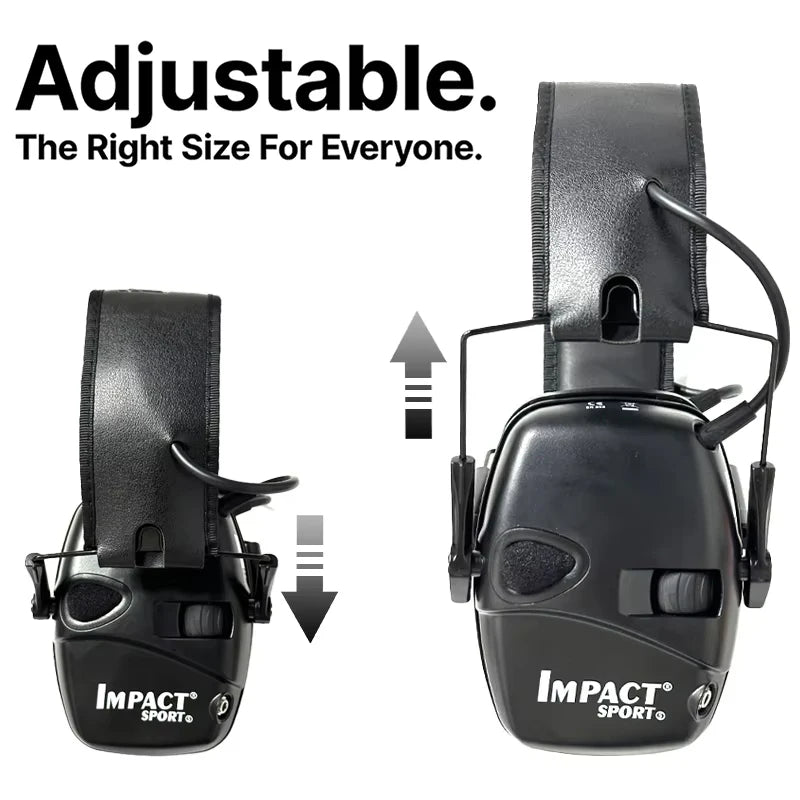 Casque anti-bruit électronique tactique pour le tir, sports de plein air, amplification du son, protection auditive pour la chasse, NRR 22dB