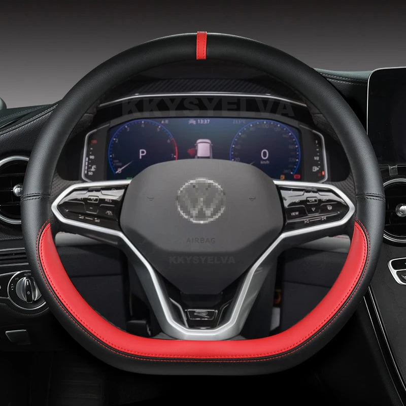 Housse de volant de voiture en forme de D — compatible plusieurs modèles 2015-2021