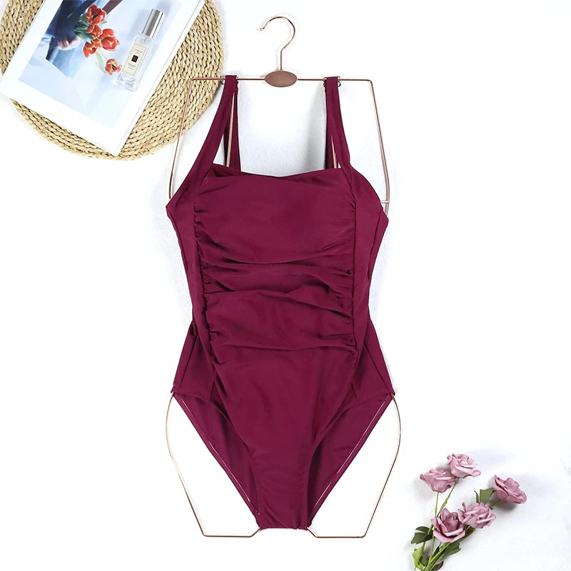 Maillot de bain une pièce Sexy pour femmes, Push Up, grande taille, contrôle du ventre, Monokini, vêtements de plage, Vintage, 2024