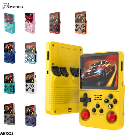 R36S ARKOS Retro Handheld Video Game Console True 3.5 Inch IPS Screen Portable Player Multiple Colors Available 64GB Game