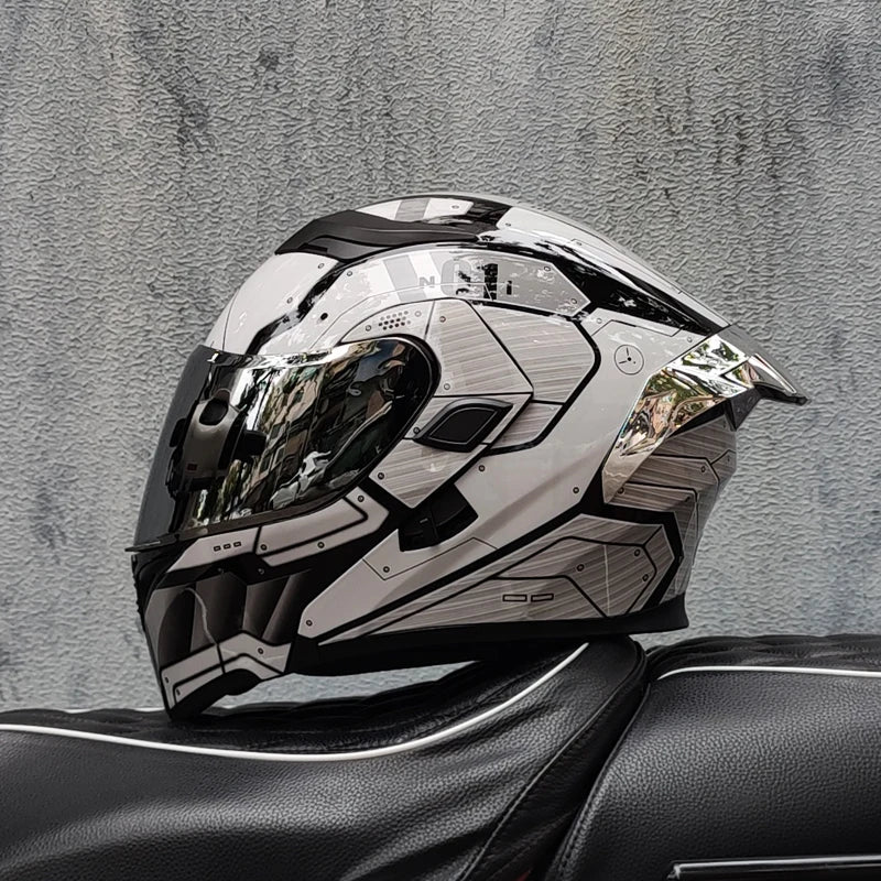 ORZ Motorcycle Helmets Dual Visors DOT Approved Modular Flip Up Helmet Full Face Motorcycle Racing Helmet Motocross Helmet DOT