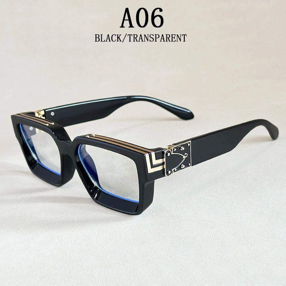 Lunettes de soleil carrées pour hommes rétro — femmes, mode, vintage, vacances, 2025