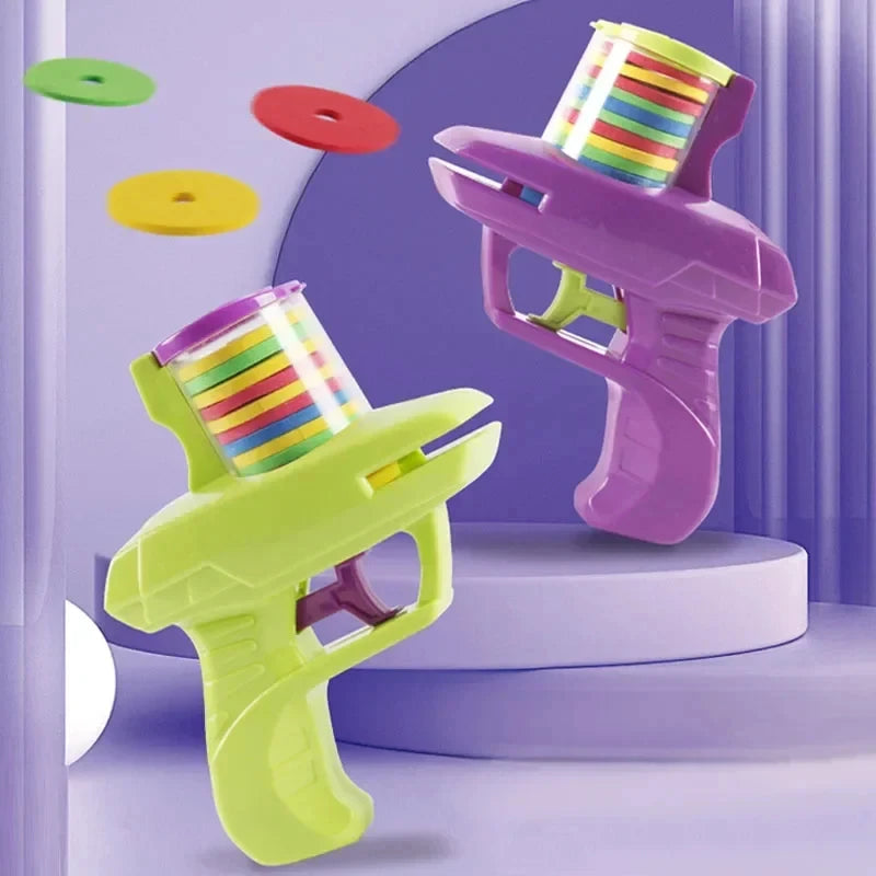 Pistolet à disque volant EVA à Double joueur, jouet de tir interactif Parent-enfant avec balles souples pour enfants, jeu de sécurité intérieure et extérieure