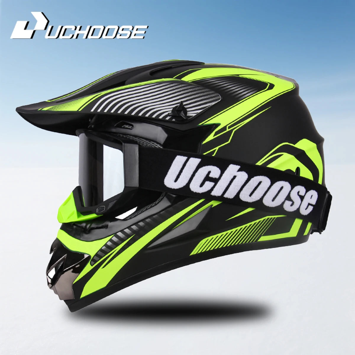 Casque Moto Motocross Enfants Tout-Terrain — Professionnel Lunettes Cadeau