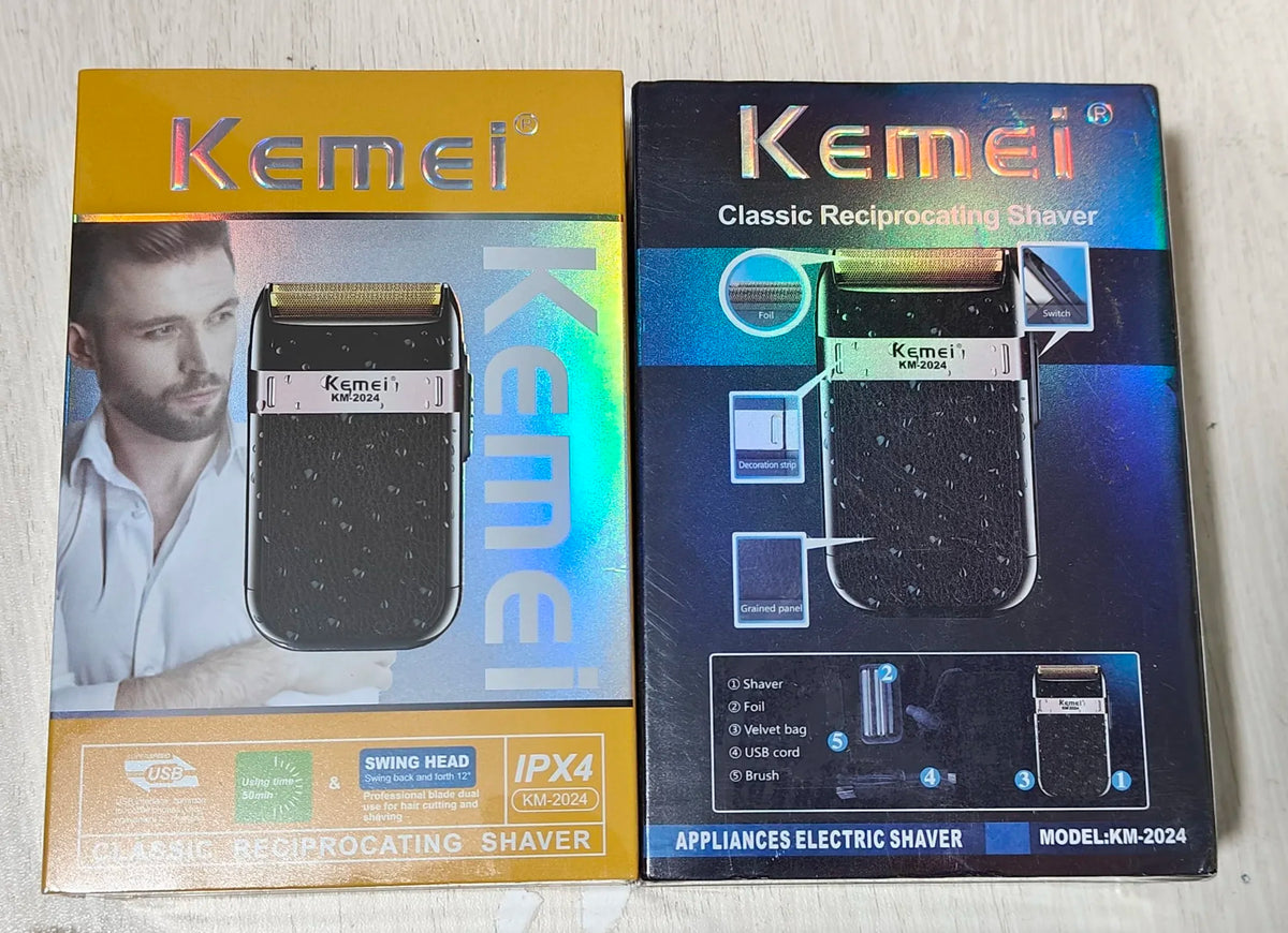Kemei cortadora de pelo Km-809A Km-2299 Km-2024 cortadora de barba inalámbrica UBS Recargable potentes cortadoras de pelo eléctricas para hombres