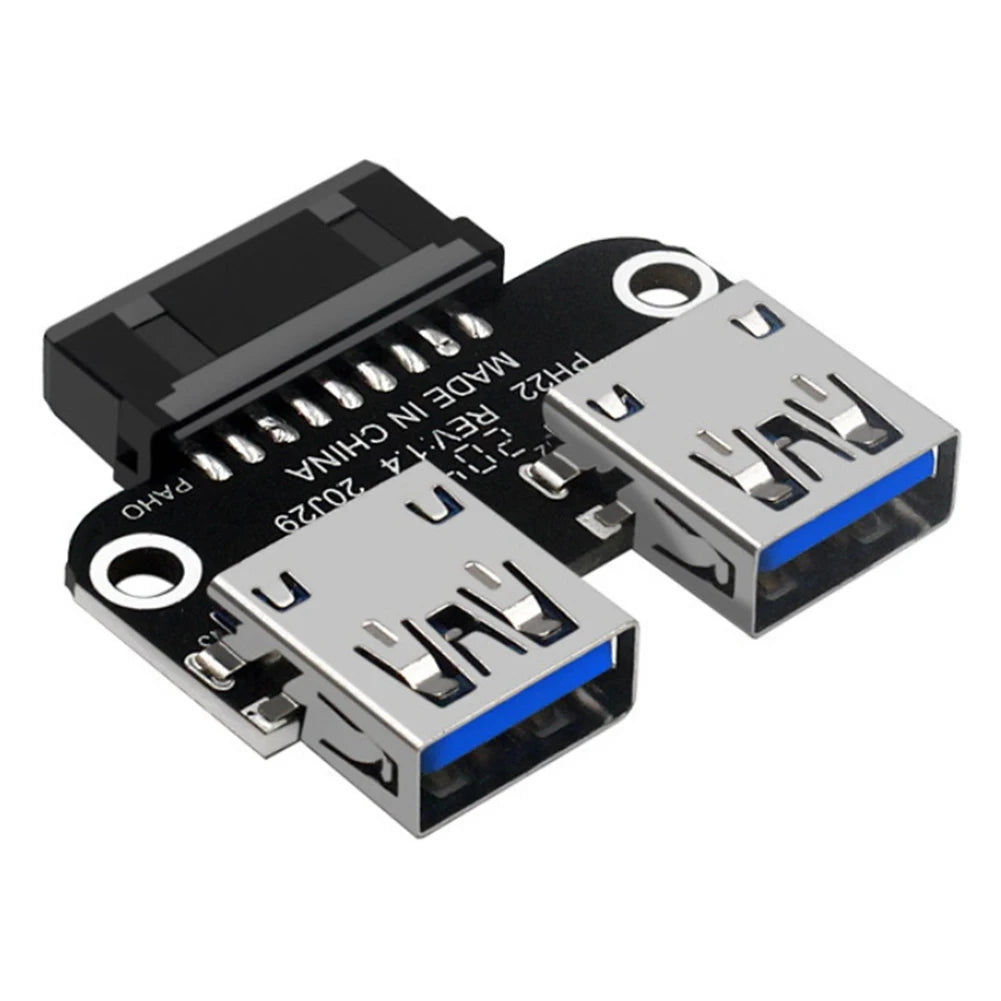 RGEconvex-Adaptateur de carte mère USB 3.0 femelle, convertisseur de carte mère, prise de bain, 19PIN, 20Pin, touriste