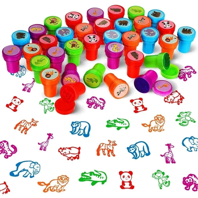 Assortiment de timbres auto-encreurs pour enfants, 10 pièces, tampons de jouets pour enfants, sceau de visage Smiley, Scrapbooking, peinture à la main, décor d'album Photo
