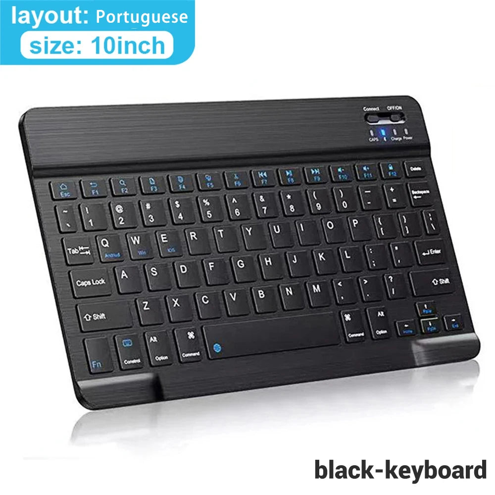 Clavier & Souris Sans Fil Bluetooth — Tablette Multilingue Espagnol Coréen Russe
