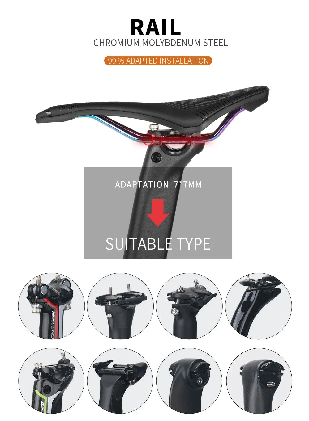 Selle de vélo de route TOSEEK MTB, EVA + cuir en super fibre, design ergonomique, large et confortable, long trajet, ultra-légère, siège creux TT