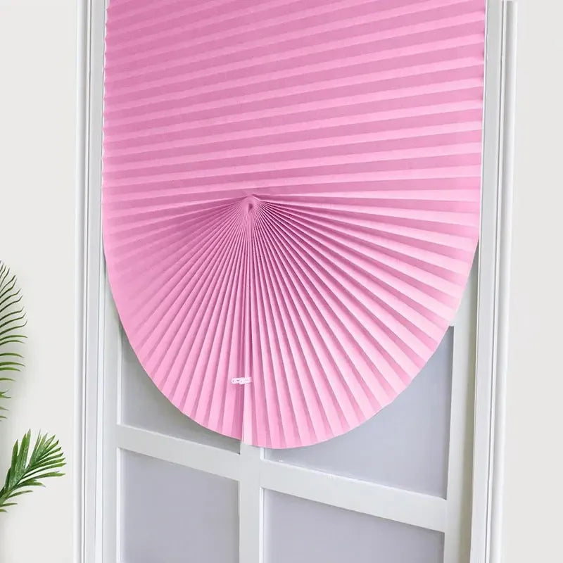 1 pièce Rideau plissé auto-adhésif non tissé pour demi-fenêtres, idéal pour salle de bain, balcon et salon