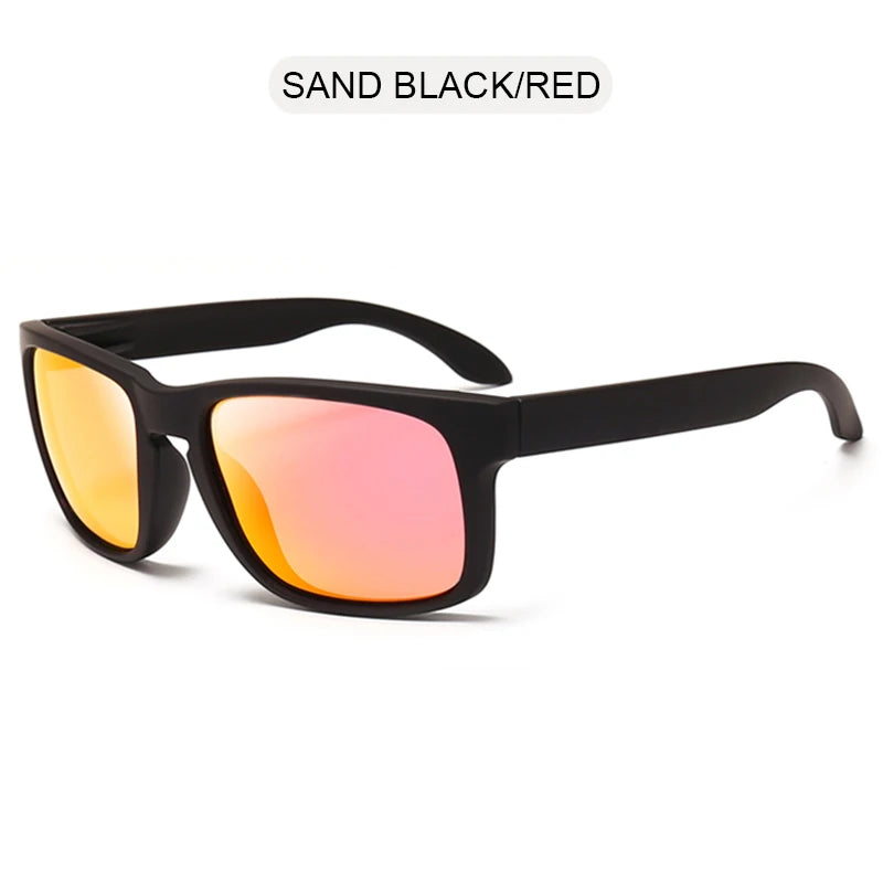 Lunettes de soleil polarisées carrées classiques pour hommes et femmes, Vintage, en plastique, élégantes, noires, pour Sports de plein air, UV400