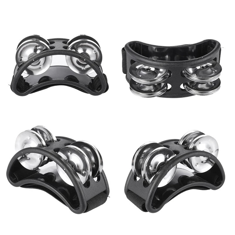 Pandereta de pie, bola de metal, percusión, pandereta musical, accesorios de acompañamiento, instrumento musical, 1 pieza