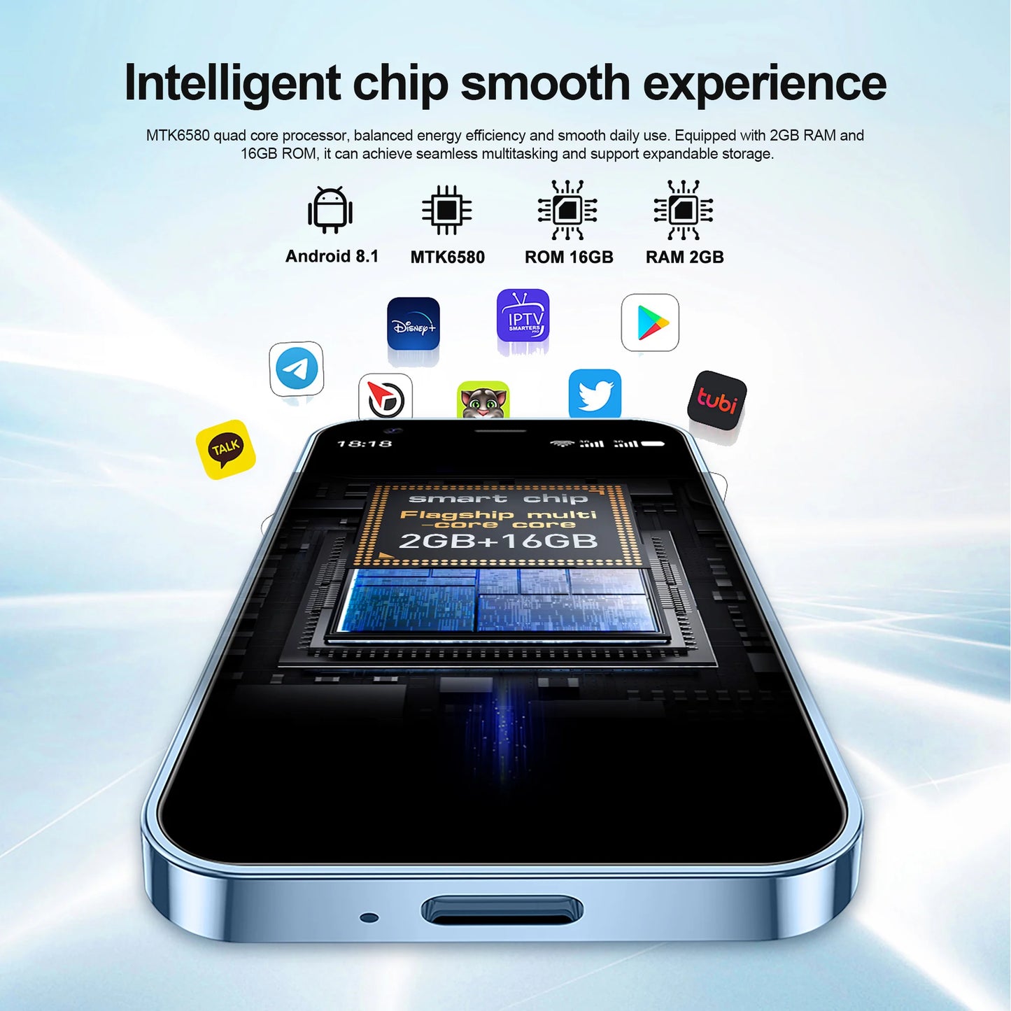 Mini Smartphone SERVO, pantalla de 3.0 pulgadas, 2GB + 16GB, WCDMA 3G, reconocimiento facial, GPS WiFi, Play Store, Android Smart Phone, doble SIM en espera