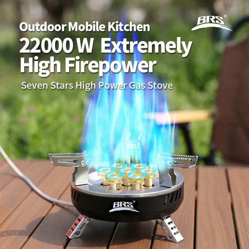 BRS – cuisinière à gaz de Camping 3/7 cœurs, brûleur touristique Portable haute puissance, allumage électronique extérieur, four de Camping, équipement de pique-nique