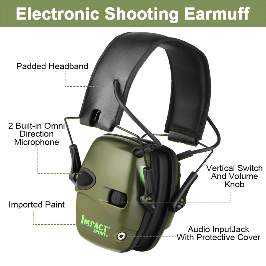 Casque antibruit de tir électronique DulElectronic, casque antibruit, amplification du son porteurs, oreille de chasse auditive, sports de plein air, original