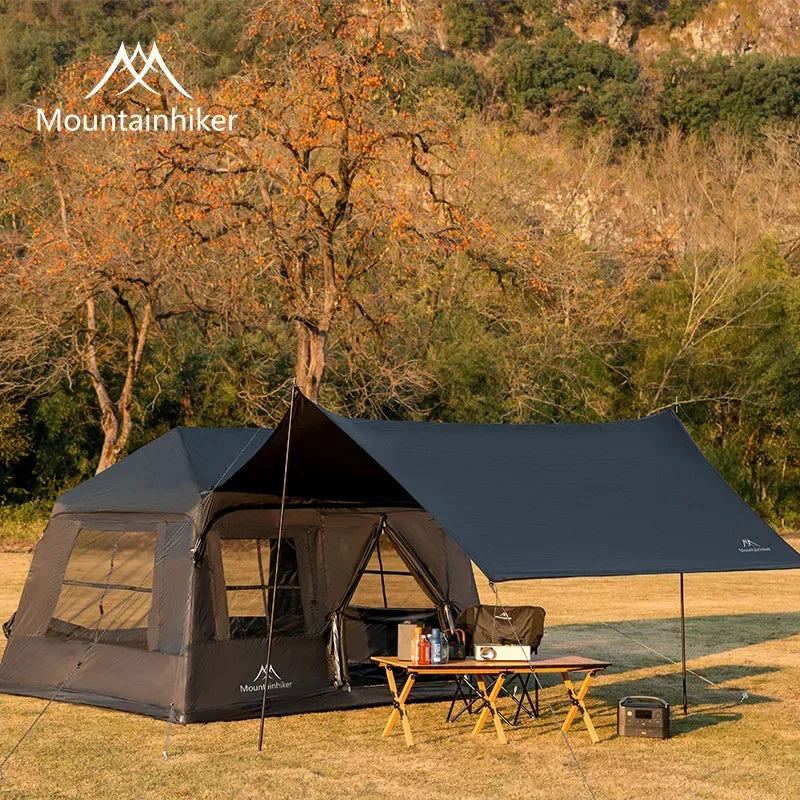 Tente Camping Gonflable Portable 3-5 Personnes — Étanche Ouverture Rapide Anti-UV