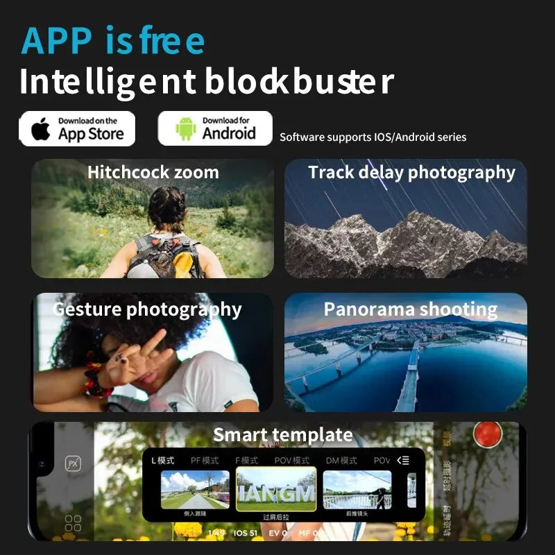 AOCHUAN - Estabilizador de cardán de 3 ejes, SmartRecruitment para Smartphone, iPhone Android, AI, Seguimiento facial, TikTok Vlog