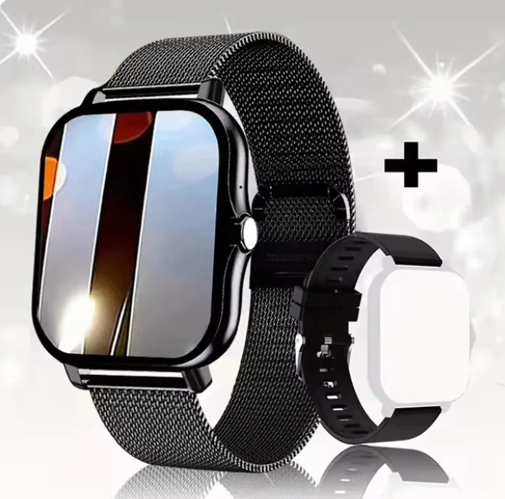 LAXASFIT 2026 Nuevo reloj inteligente con llamada Bluetooth, pantalla táctil completa, monitor de frecuencia cardíaca, reloj inteligente deportivo para hombre y mujer, regalo