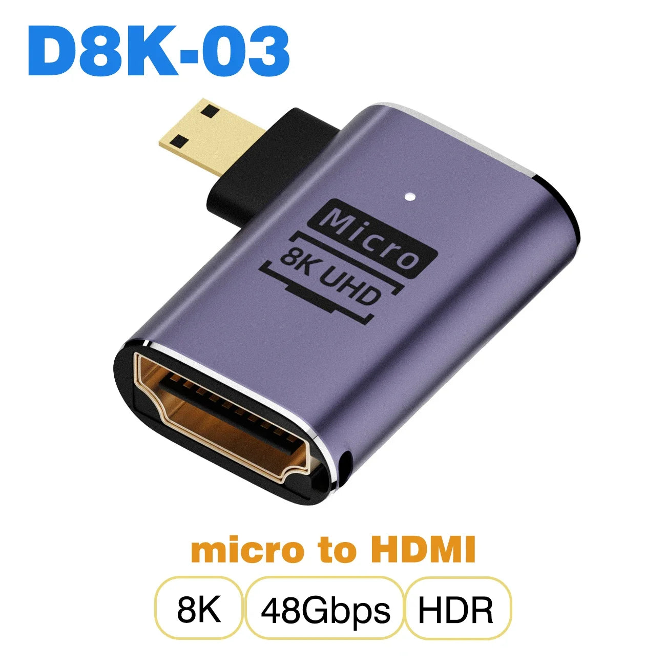 Mini/Micro HDMI to HDMI 2.1 48Gbps 8K60HZ 4K120HZ Converter for Projector HDTV PS4 PS5 Laptop