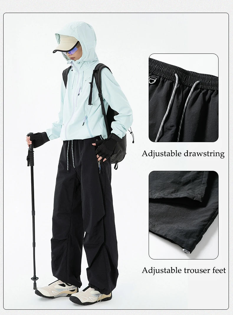 Pantalon de randonnée imperméable pour femmes, pantalon de parachutiste pour Sports de plein air, taille élastique, pantalon de Camping, solide, cyclisme, pêche, automne