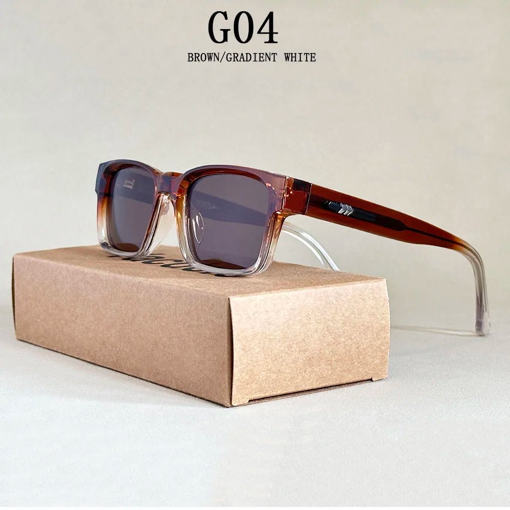 Lunettes de soleil carrées rétro pour hommes — vintage, femmes, à la mode, livraison directe