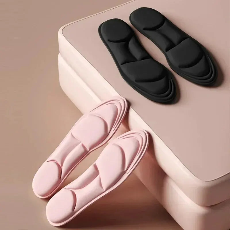 Plantillas deportivas 5D de espuma viscoelástica para masaje, almohadilla transpirable para zapatos de hombres y mujeres, soporte de arco ortopédico, cuidado ortopédico