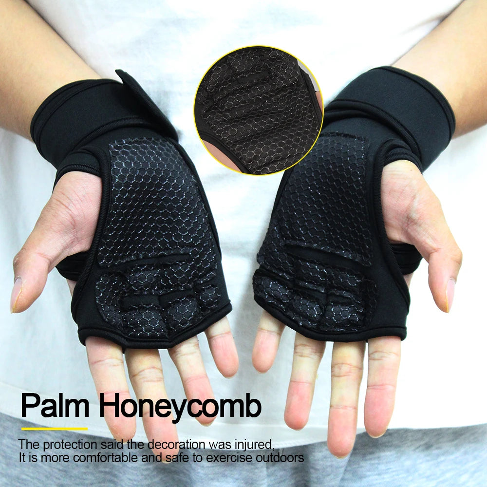 Men's and Women's Sports Training Gloves, Workout Gloves, Fitness, Bodybuilding, Weightlifting, Gymnastics, Hand, Wrist, Palm Protection