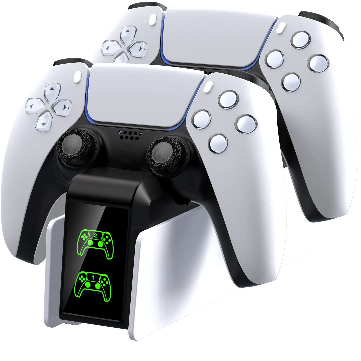 Station de charge double pour manette de jeu — chargeur rapide, indicateur LED, support d'accueil