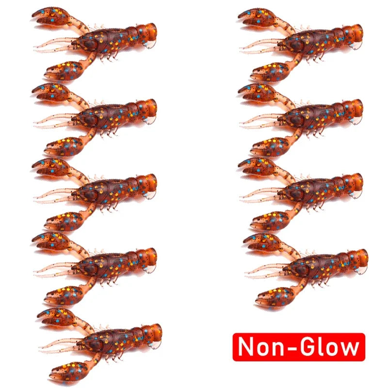 5/10/20 pièces leurres de poisson souples appâts de crevettes artificiels matériel de pêche homard écrevisses ver anguille aiguille nageurs gabarits outils de pêche