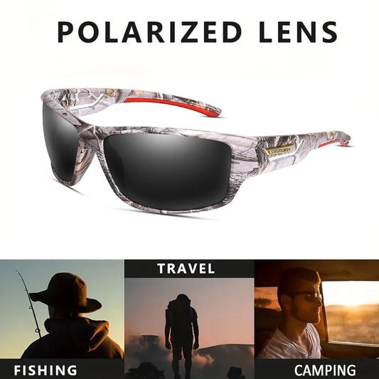 Lunettes de pêche polarisées camouflage — conduite, sports de plein air, cyclisme, course, UV400