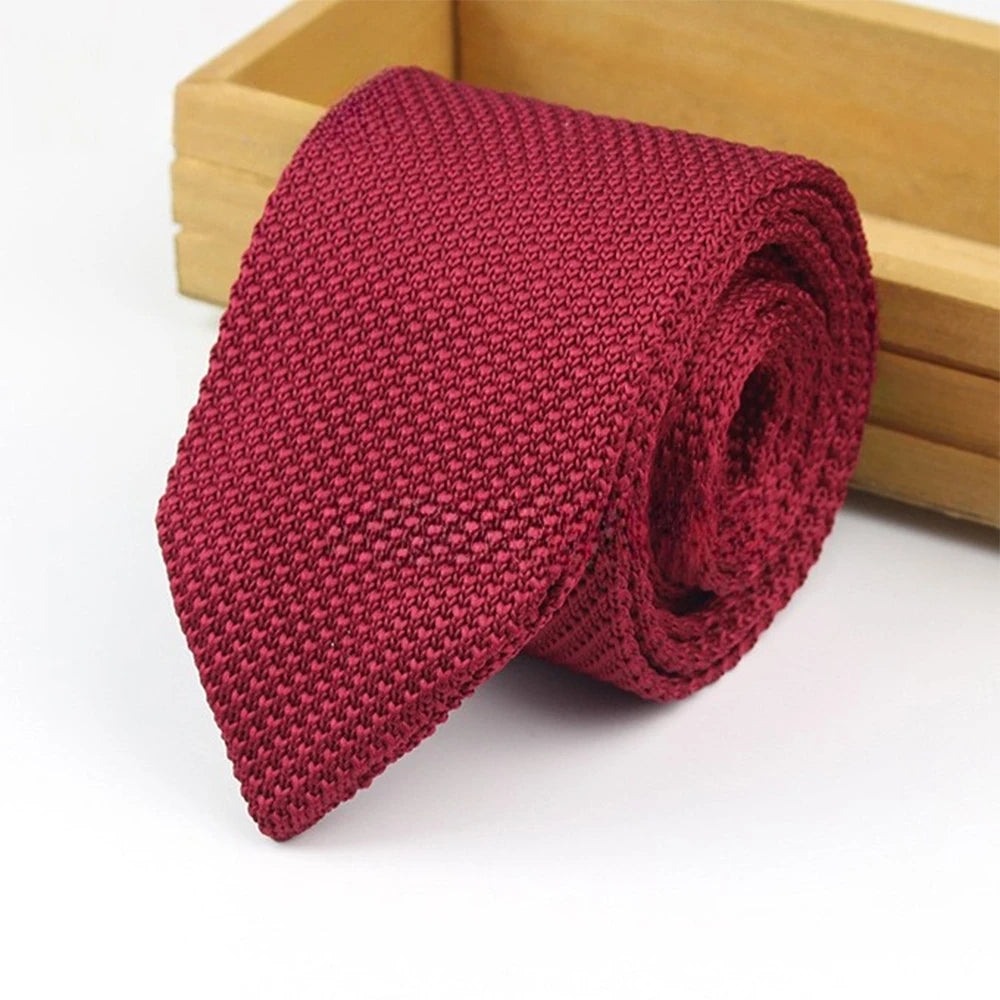 Cravate homme tricotée dégradée — slim, classique, tissée, étroite