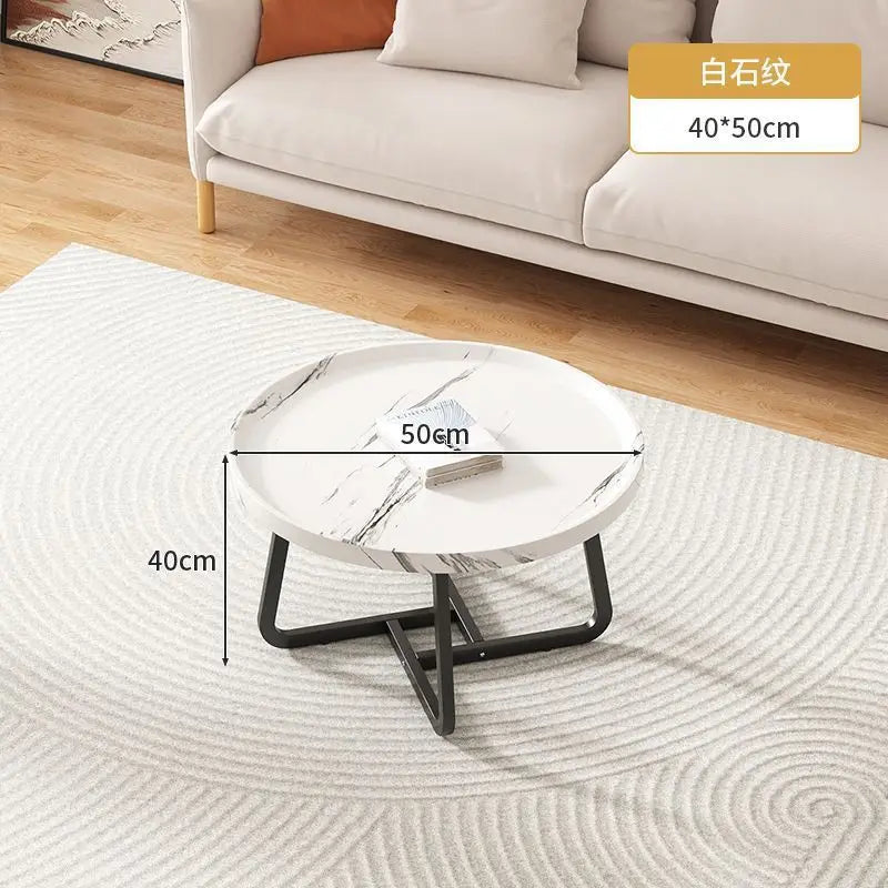 Table basse multifonctionnelle — salon minimaliste moderne, table d'appoint combinée circulaire, maison