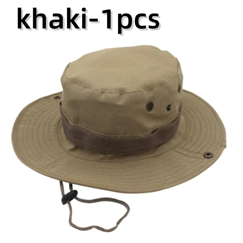 Sombrero para el sol para hombres y mujeres, gorra de camuflaje, para deportes al aire libre, tipo cubo, pesca, senderismo, caza, 60CM