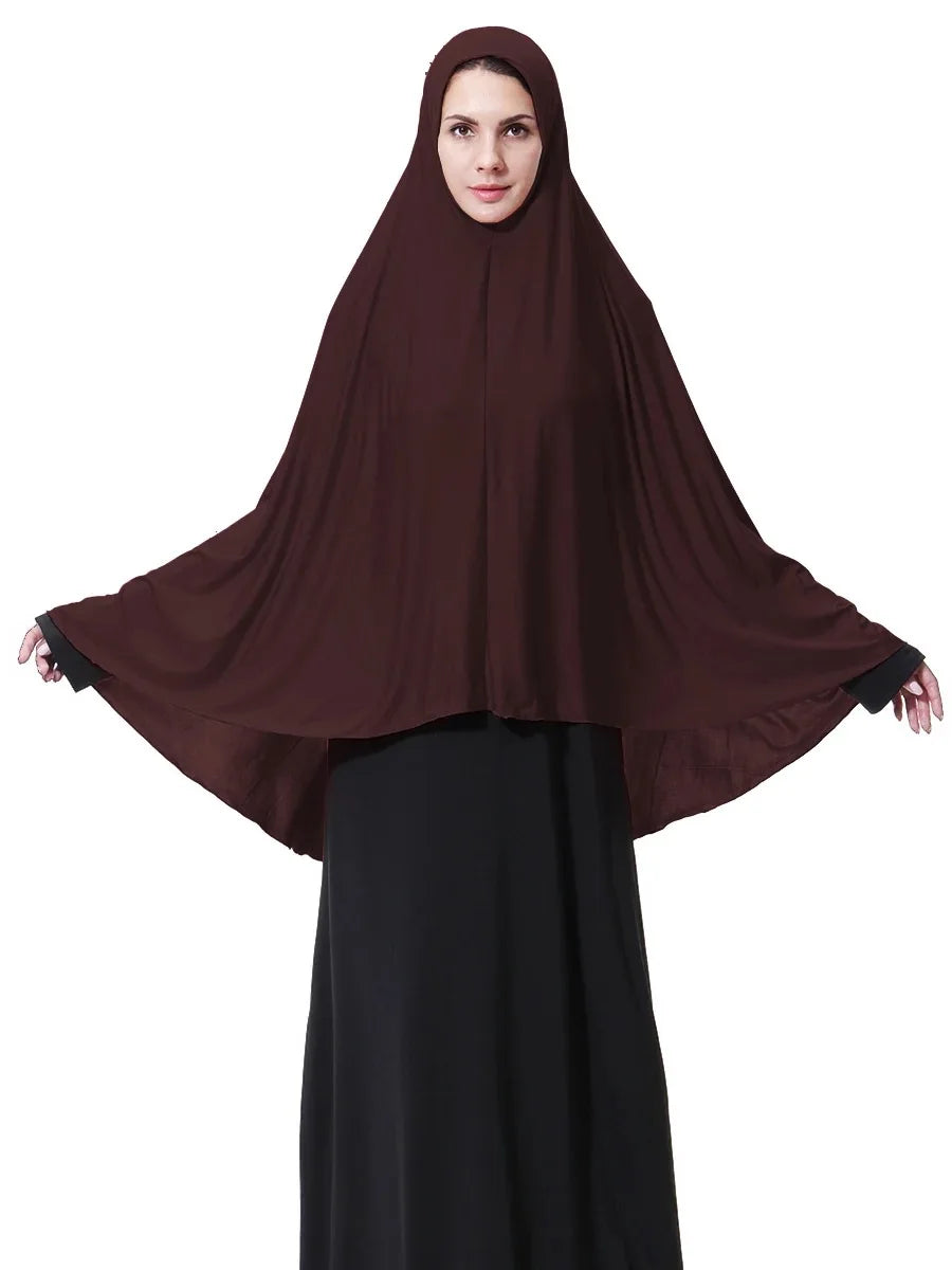 Femmes Khimar instantané Hijab modeste musulman islamique Ramadan doux léger Jersey Hijab longue écharpe Amira prière Abaya Jilbab