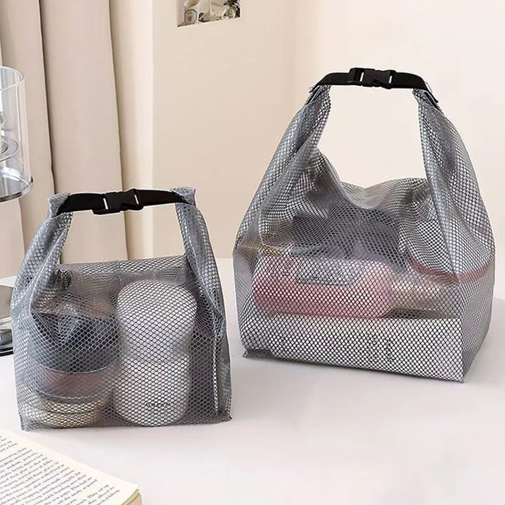 Bolsa de maquillaje de viaje de 1/2 piezas: de gran capacidad, impermeable, portátil, adecuada para natación y transporte al aire libre.