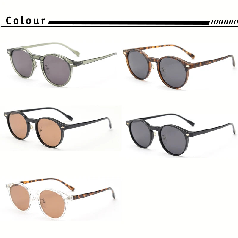 Lunettes de soleil polarisées pour hommes rondes TR90 — conduite, sport, UV400, hommes et femmes