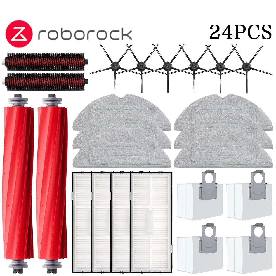 Accessoires pour aspirateur robot — brosse principale, filtre HEPA, vadrouilles, sac à poussière