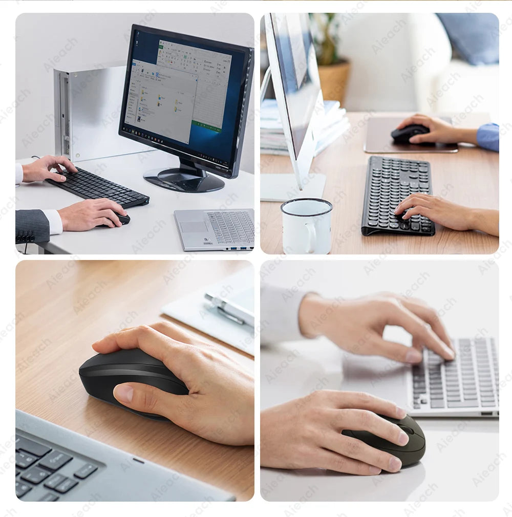 Souris Bluetooth sans fil Portable compacte ergonomique 2.4G USB silencieuse 1600DPI 500mAh Rechargeable pour PC tablette ordinateur Portable MacBook