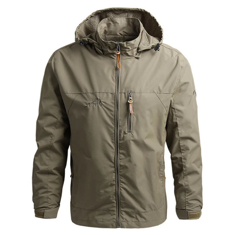 Vestes coupe-vent imperméables pour hommes et femmes, veste tactique décontractée pour randonnée, multi-poches, à capuche, pour la pêche