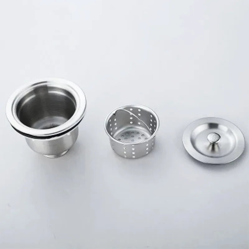 Kitchen sink strainer with handle, RV kitchen sink, sink waste strainer, stainless steel sink dishwasher hopper, restaurant sink 1 piece