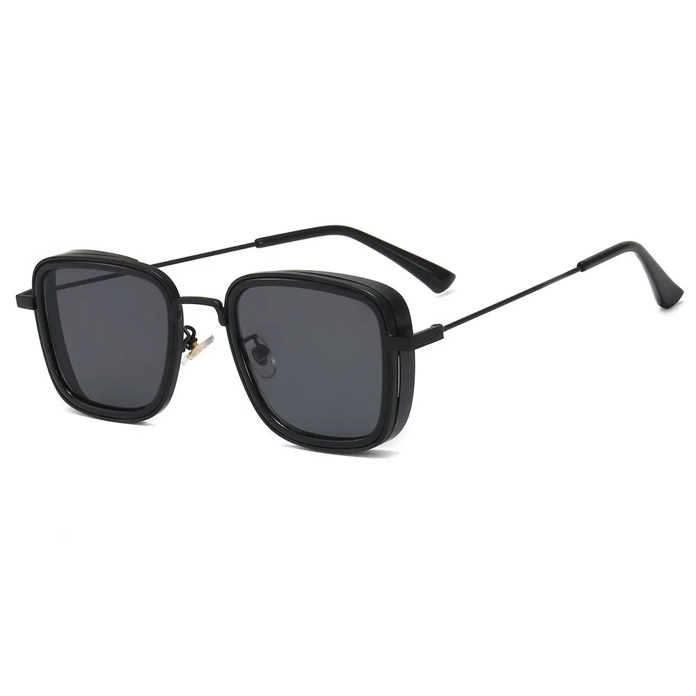 Lunettes de soleil Steampunk vintage pour hommes 2025 — rétro, métal, carré, femmes