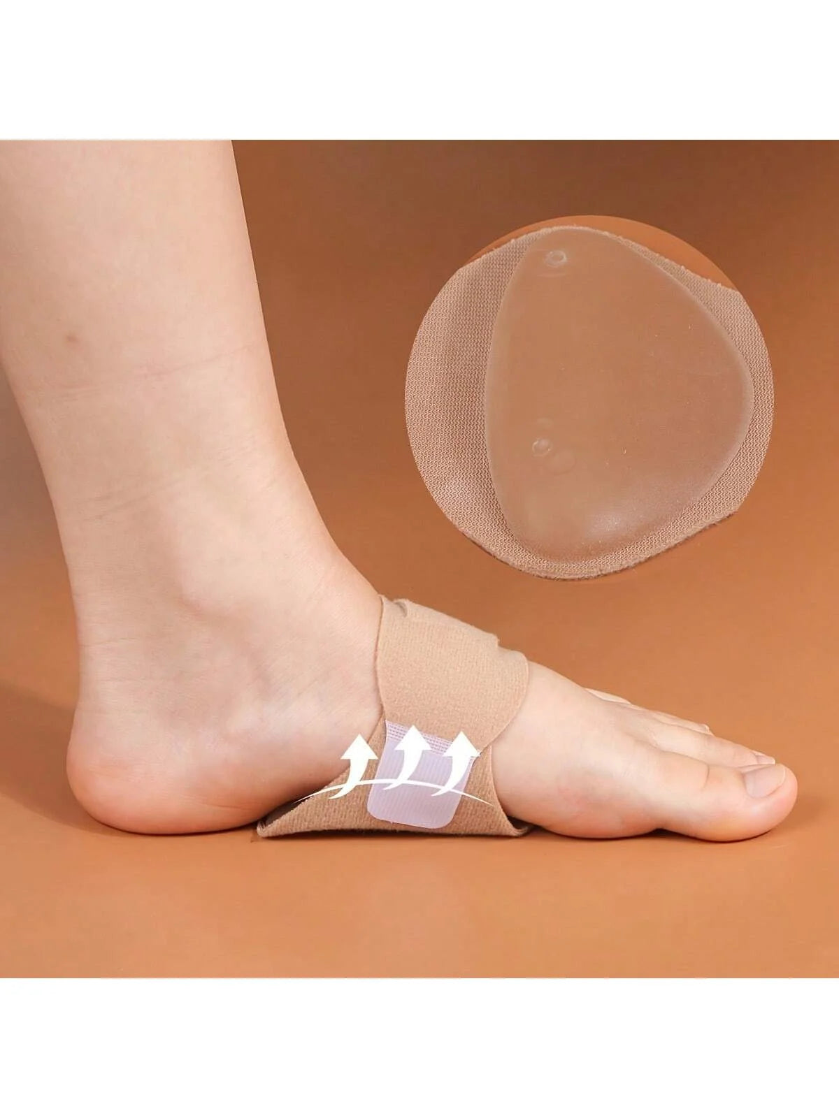 1 paire de semelles intérieures de sport de soutien de la voûte plantaire pour hommes et femmes pour pieds plats pour soutenir la balle du pied et soulager la pression.